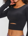 Long Sleeve Cropped Top With Sports Strap