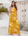 Printed Surplice Spaghetti Strap Dress