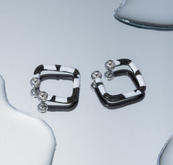 Stainless Steel Oil Drip Cuff Earrings
