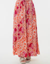White Birch Full Size High Waisted Floral Woven Skirt