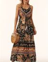 Printed Scoop Neck Midi Cami Dress