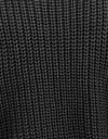 Cable-Knit Mock Neck Cap Sleeve Sweater