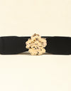 Flower Alloy Buckle Elastic Belt