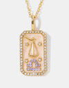 Rhinestone Constellation Pendant Copper Necklace