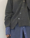 Dropped Shoulder Buttoned Cardigan