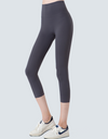 Wide Waistband Cropped Sports Leggings