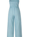 Tied Cutout Tube Wide Leg Jumpsuit