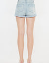Kancan High Rise Repaired Mom Denim Shorts