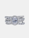 3 Carat Moissanite 925 Sterling Silver Layered Ring