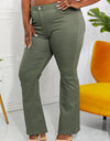 Zenana Clementine Full Size High-Rise Bootcut Jeans in Olive