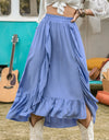 High Waist Ruffle Trim Skirt