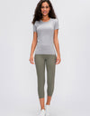 Round Neck Short Sleeve Active T-Shirt