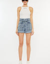 Kancan Ultra High Rise Paperbag Denim Shorts