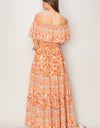 HYFVE Floral Off-Shoulder Tie Front Maxi Dress