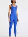 Crisscross Back Wide Strap Active Jumpsuit