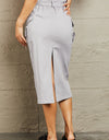 HYFVE Professional Poise Buckled Midi Skirt