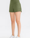 Wide Waistband Sports Shorts with Pockets