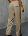 Pocketed Elastic Waist Pants