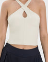 Crisscross Grecian Neck Active Cami