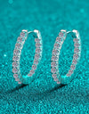 Moissanite 925 Sterling Silver Huggie Earrings