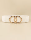 Zinc Alloy Buckle Elastic PU Belt
