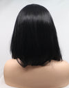 13*3" Lace Front Wigs Synthetic Mid-length Straight 12" 130% Density