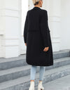 Open Front Pocketed Cardigan