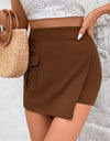 Pocketed High Waist Shorts