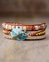 Handmade Natural Stone Copper Bracelet