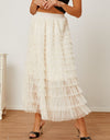 Ruched High Waist Tiered Skirt