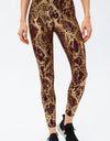 Animal Print Slim Fit Wide Waistband Long Sports Pants