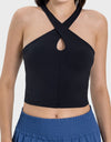 Crisscross Grecian Neck Active Cami