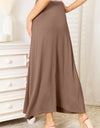 Double Take Full Size Soft Rayon Drawstring Waist Maxi Skirt