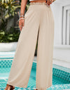 Smocked Wide Leg Pants with Pockets
