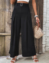 Ruched High Waist Wide Leg Pants