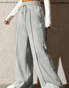 Drawstring Wide Leg Pants with Pockets