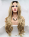 13*3" Lace Front Wigs Synthetic Long Wavy 24" 130% Density