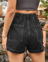 High-Waist Denim Shorts with Pockets