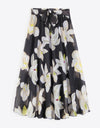Full Size Floral Tie-Waist Skirt