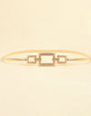 Square Shape Zinc Alloy Buckle Iron Belt