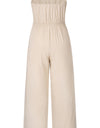 Tied Cutout Tube Wide Leg Jumpsuit