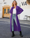 Full Size Collared Open Front Duster Cardigan