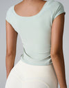 Round Neck Short Sleeve Active T-Shirt