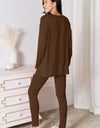 Basic Bae Full Size V-Neck Soft Rayon Long Sleeve Top and Pants Lounge Set