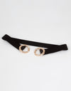 Double Hoop Buckle Elastic Belt