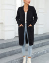 Open Front Pocketed Cardigan
