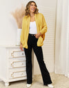 Open Front  Cardigan with Pockets