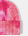 Tie-Dye Cuffed Rib-Knit Beanie Hat