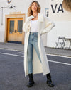 Full Size Collared Open Front Duster Cardigan