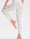 Animal Print Slim Fit Wide Waistband Long Sports Pants